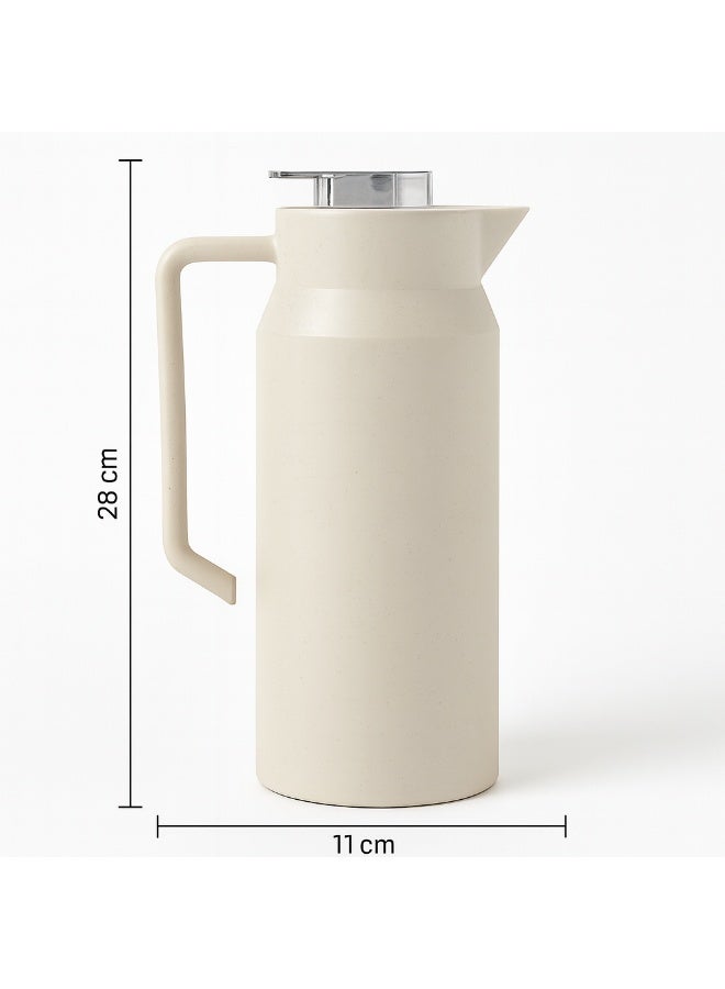 Host 🩶 Elegant Ivory Thermos with a Premium Silver Lid – 1L Capacity - Image 4