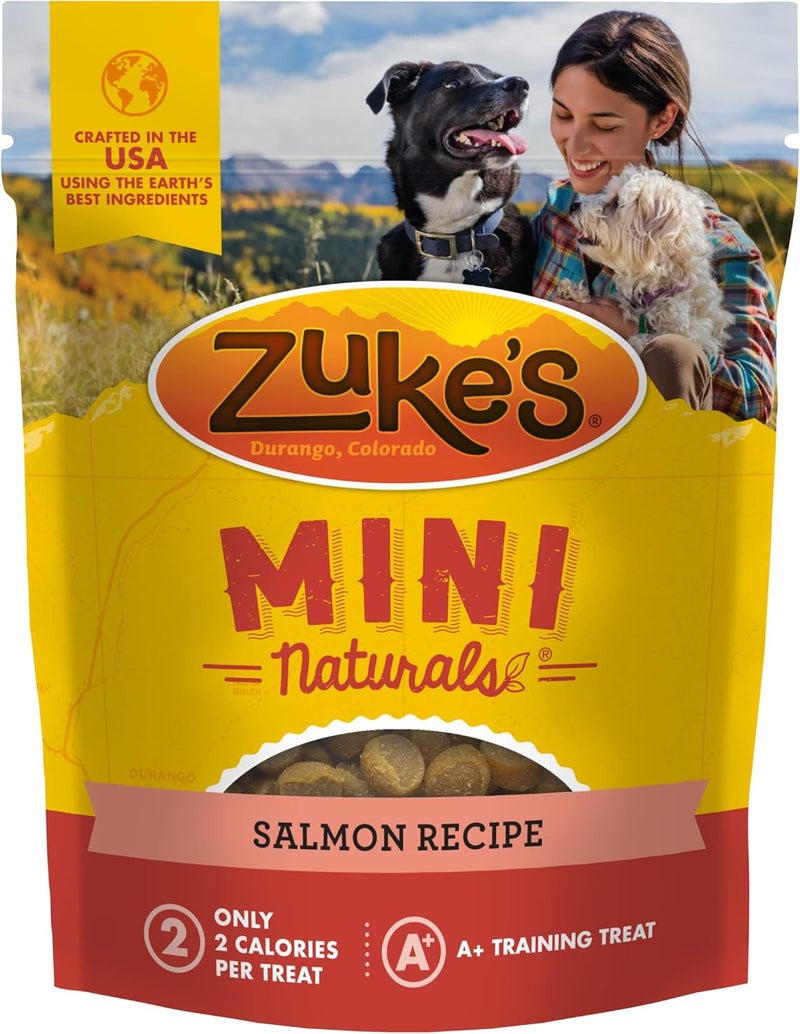 Zuke's Zuke’s Mini Naturals Soft Dog Treats for Training, Soft and Chewy Dog Training Treats with Salmon Recipe - Image 1