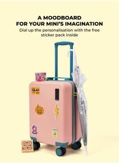 Mokobara MOKOBARA The Moko Blocks Unbreakable Polycarbonate Extra Light Weight Kids Luggage | Hard Trolley Suitcase for Kids (38 cms (7;12 Years), Cotton Candy)  - Image 3