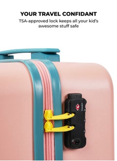 Mokobara MOKOBARA The Moko Blocks Unbreakable Polycarbonate Extra Light Weight Kids Luggage | Hard Trolley Suitcase for Kids (38 cms (7;12 Years), Cotton Candy)  - Image 4