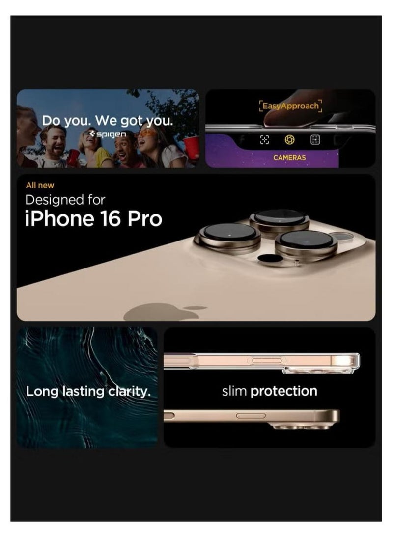 سبايجن غطاء حماية فائق الجودة لهاتف iPhone 16 Pro (2024) - شفاف للغاية - Image 2