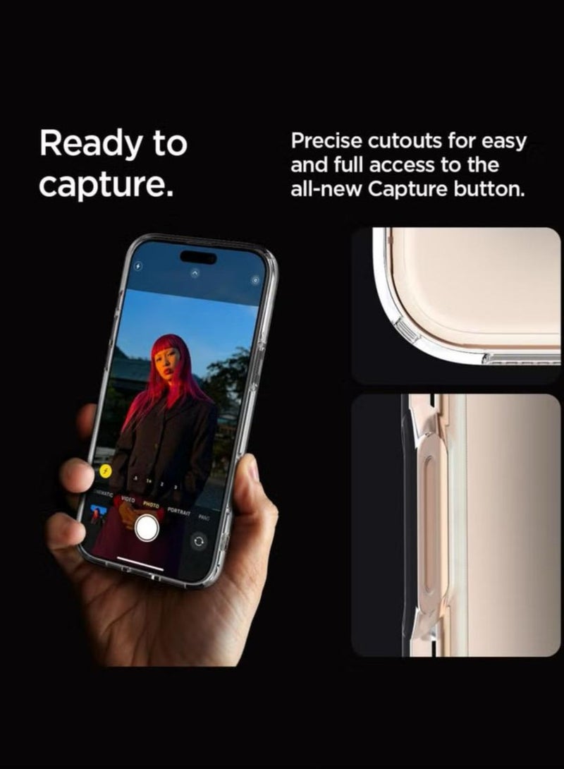 سبايجن غطاء حماية فائق الجودة لهاتف iPhone 16 Pro (2024) - شفاف للغاية - Image 5