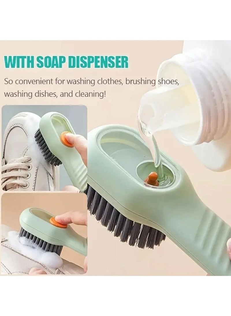 Generic Multifunctional One Piece Shoe Brush with Cover for Washing Soap Filling  - Image 1