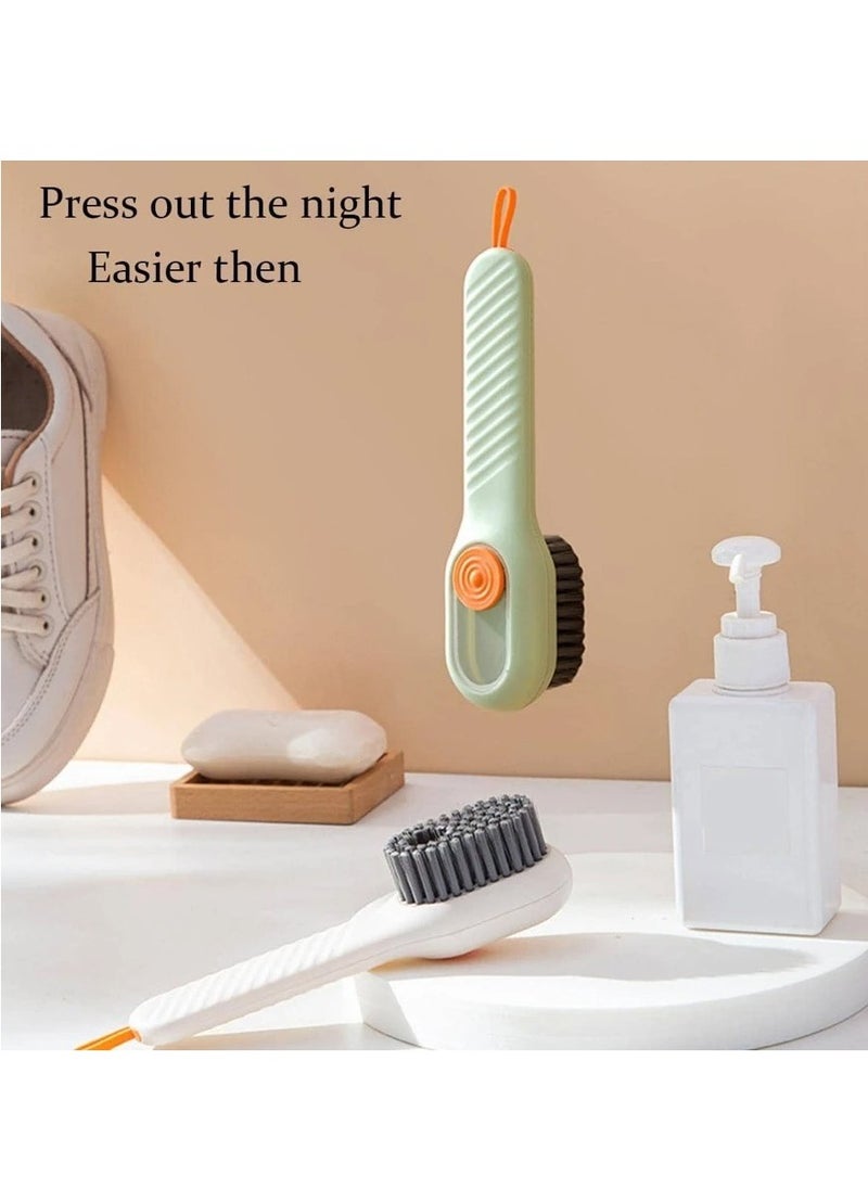 Generic Multifunctional One Piece Shoe Brush with Cover for Washing Soap Filling  - Image 2