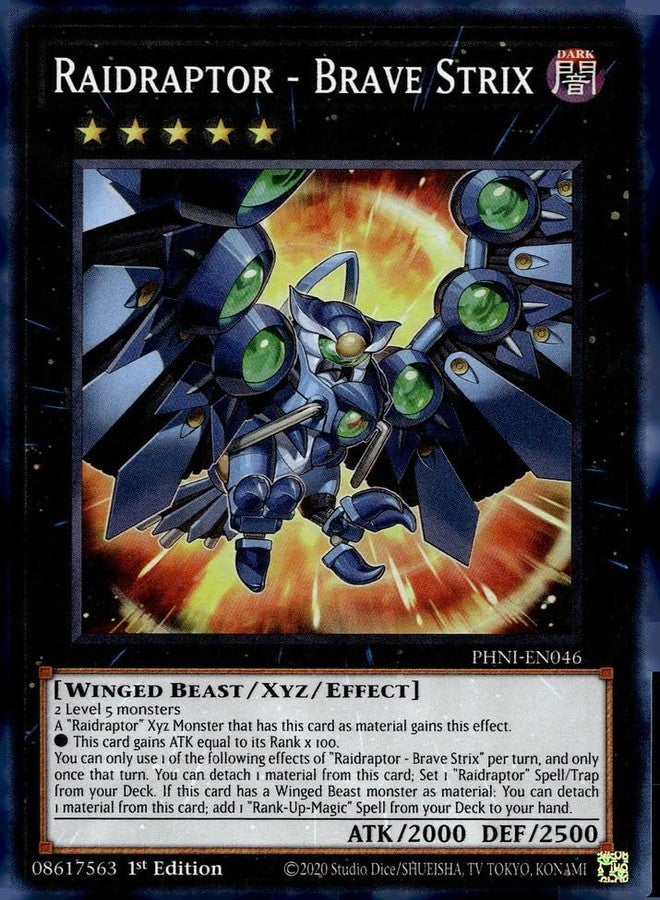 YU-GI-OH! Raidraptor - Brave Strix - PHNI-EN046 - Super Rare - 1st Edition