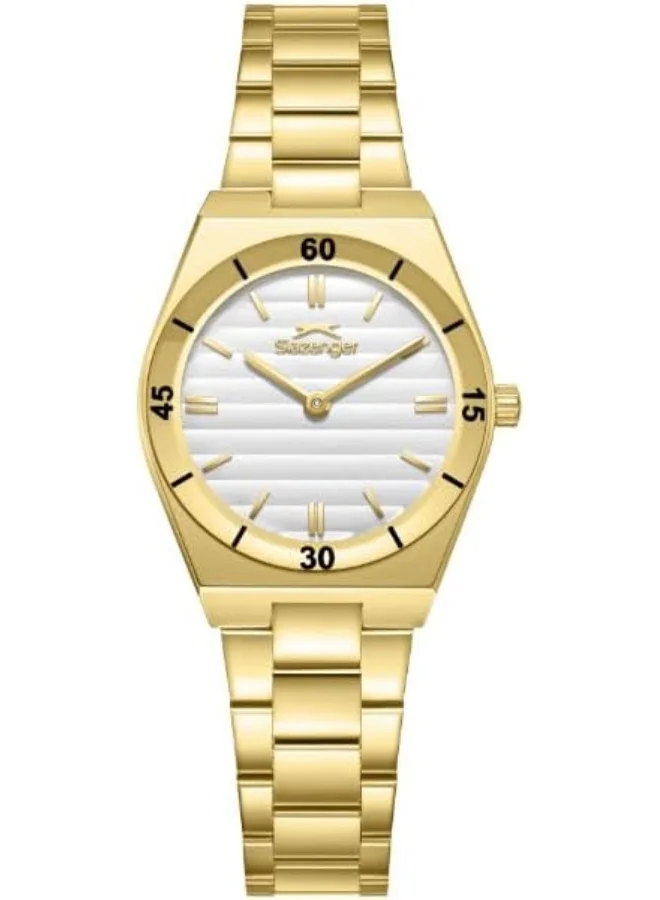 سلازنجر Slazenger Women's Watch, Analog Display and Metal Strap - SL.9.2470.3.02, Gold