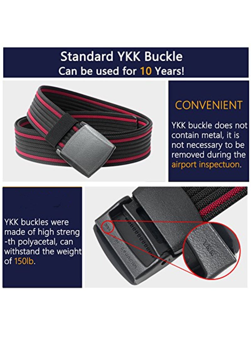 النايلون حزام الرجال تنفس صافي حزام ، حزام من البلاستيك YKK مشبك ، والمتانة ، 27-41 بوصة الخصر ( الخصر أقل من 100 سم ) - Image 3