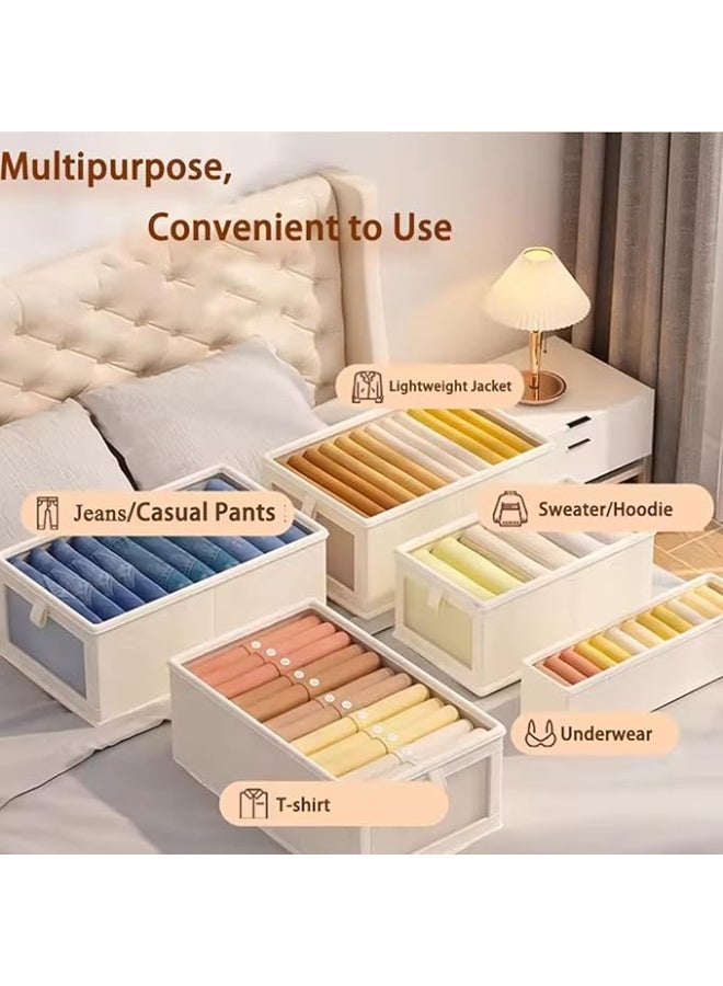 DUNISO 4 Pcs Wardrobe Clothes Organizer,Drawer Organizers and Storage，Multifunctional Foldable Storage Box，With Clear Window，Moisture and Mold Prevention，for Storing Shirts, T Shirts, Socks, Underwear, Documents  - Image 5