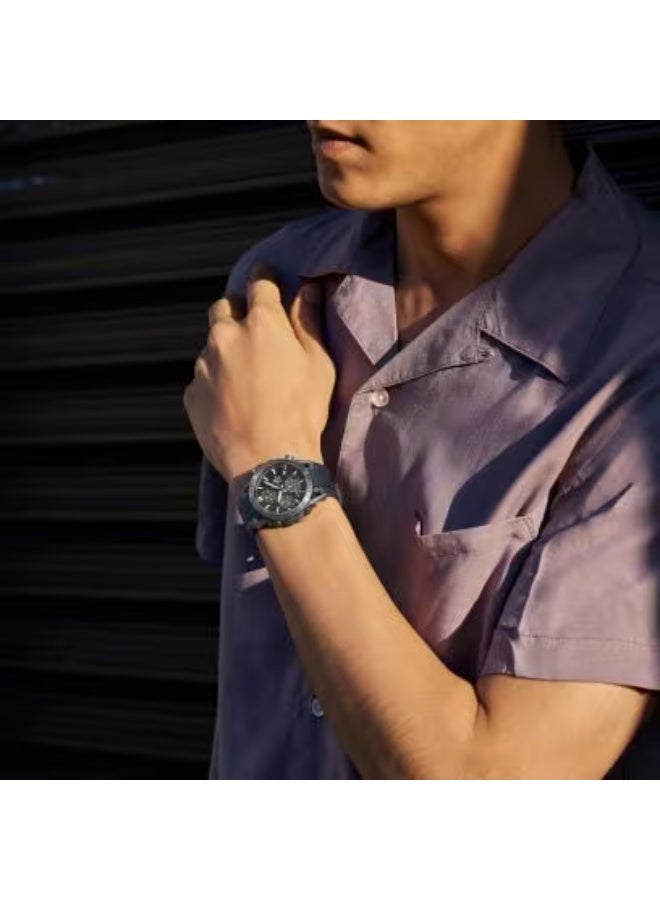 كاسيو إيديفيس EQS-960PB-1A مينا من ألياف الكربون الأسود سوار مطاطي أسود - Image 4