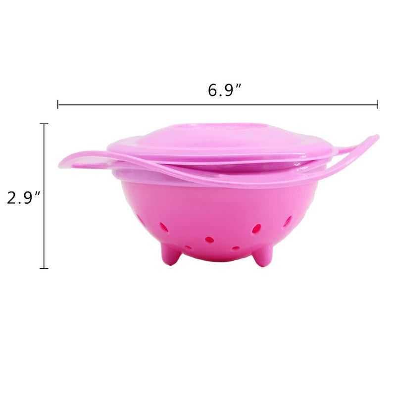 Ztl Gyro Bowl 360 Dgree Rotation Spill Resistant Gyroscopic Bowl with Lid - Image 4