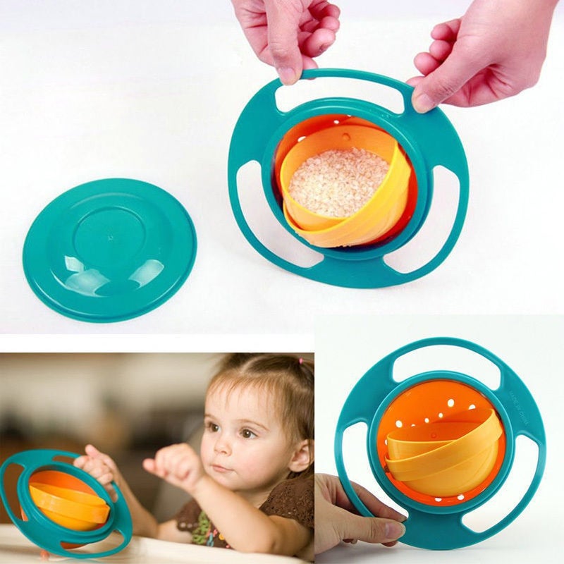 Ztl Gyro Bowl 360 Dgree Rotation Spill Resistant Gyroscopic Bowl with Lid - Image 5
