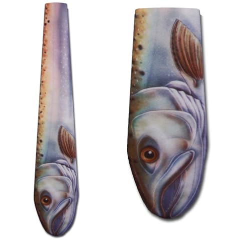 Three Rooker King Salmon Ties Mens Fish Neckties - Image 2