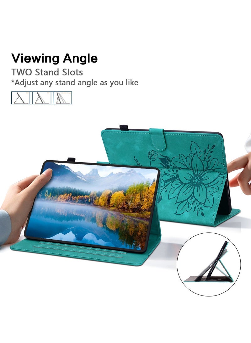 general For iPad Pro 11" 2024（M4） Tablet Leather Case, Matte Lily Card Holder is compatible with iPad Air 11/13"(M2). - Image 3