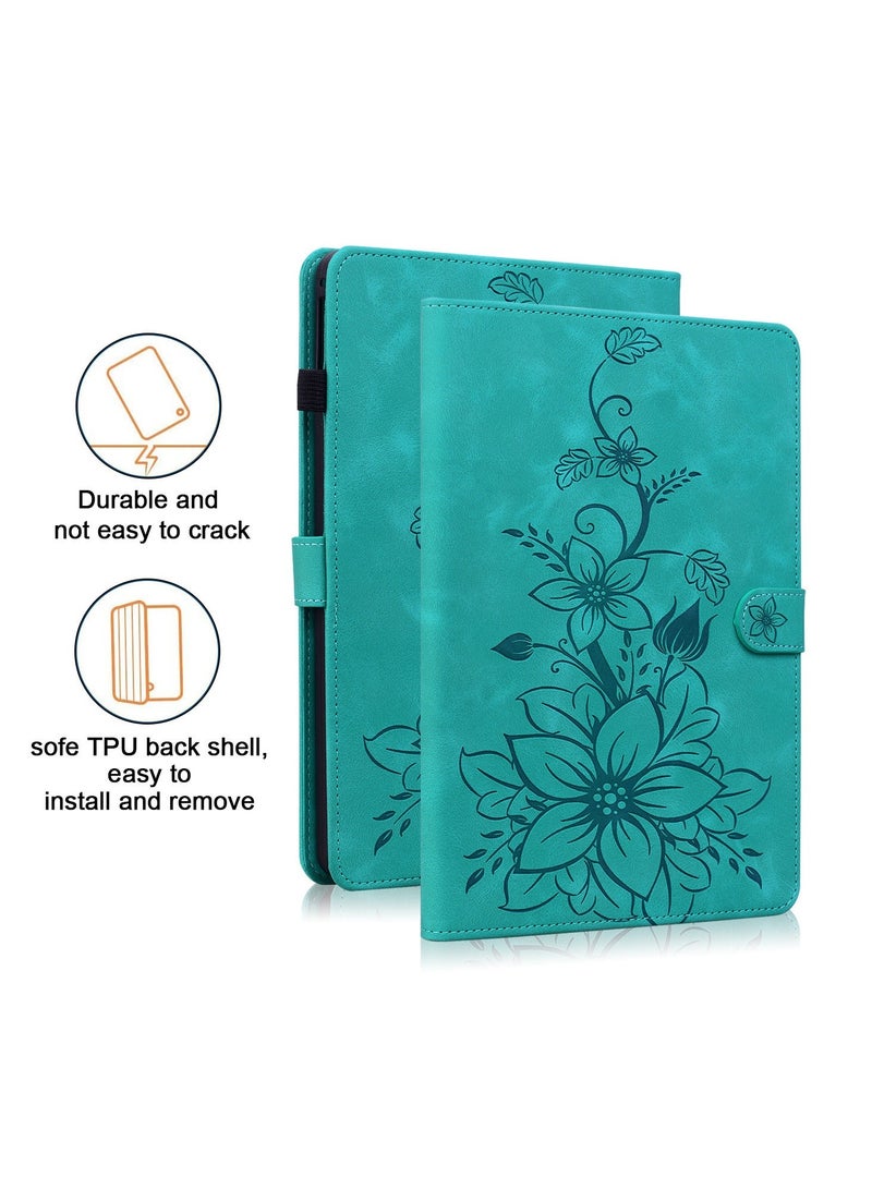 general For iPad Pro 11" 2024（M4） Tablet Leather Case, Matte Lily Card Holder is compatible with iPad Air 11/13"(M2). - Image 2