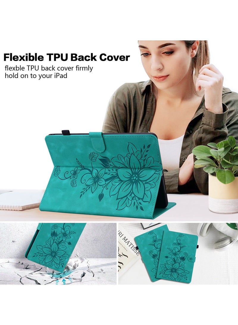 general For iPad Pro 11" 2024（M4） Tablet Leather Case, Matte Lily Card Holder is compatible with iPad Air 11/13"(M2). - Image 4