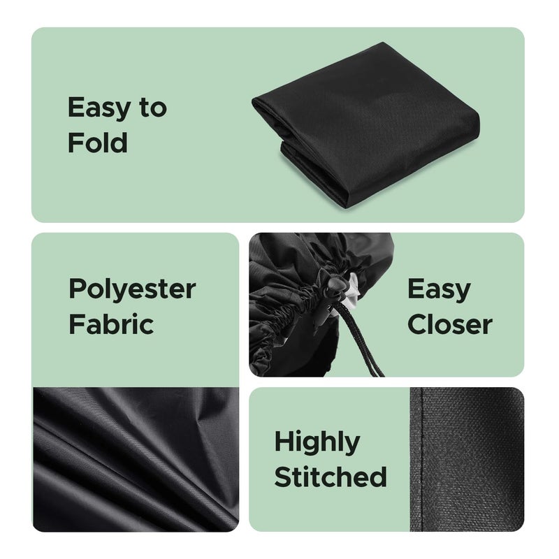 Encasify Billiard Pool Table Cover, Dustproof, Waterproof & Tearproof Covers for Pool Table 7/8/9FT Fitted - Polyester Material - Black (7 Feet (228cm x 132cm X 20cm)) - Image 5