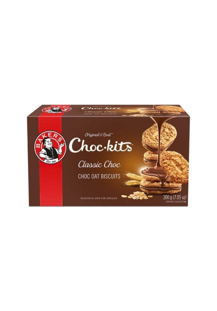 Bakers Choc-Kits Biscuits, Original - 200g, South Africa - Image 1