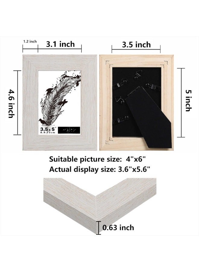 9x13cm Picture Frame – Wall Hanging Photo Frame for 3.5"x5" Pictures with Mat or 9x13cm Without Mat | Classic & Durable Design for Home or Office Décor - Image 2