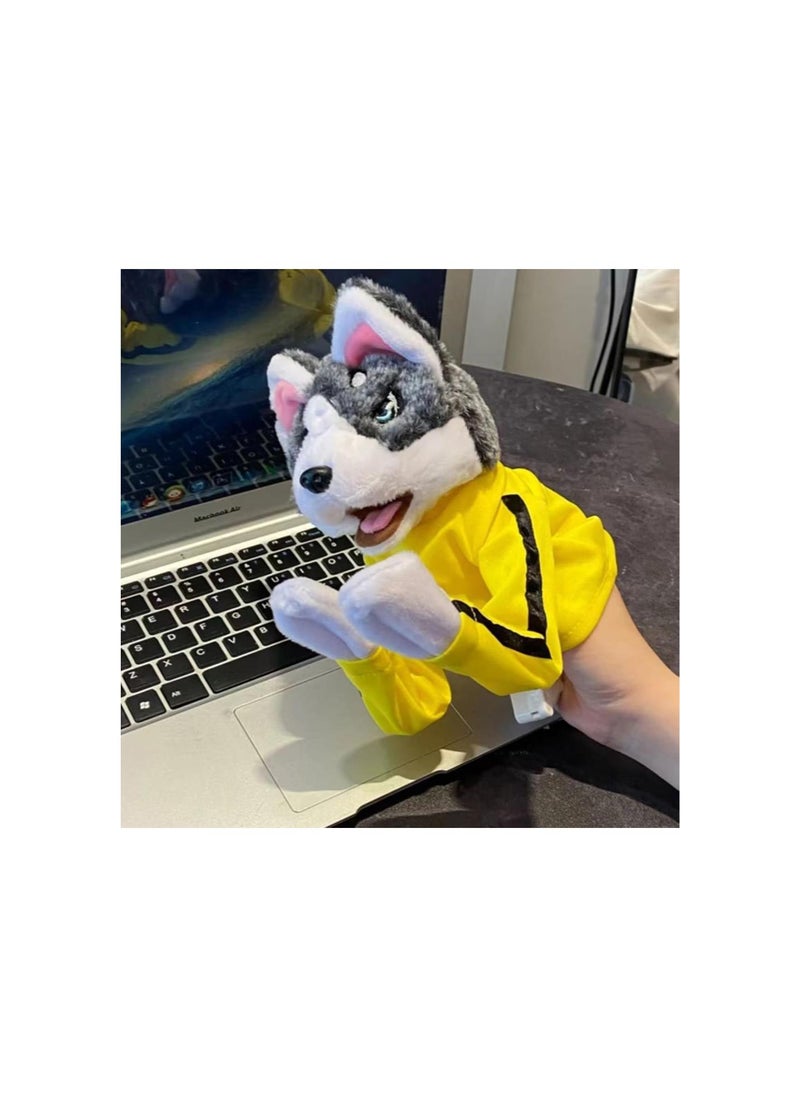 Kung Fu Dog & Husky Interactive Toy - Boxing & Tricky Hand Puppet Action, Plush Stuffed Husky with Kung Fu Gloves - Perfect Children's Game & Gift Idea!