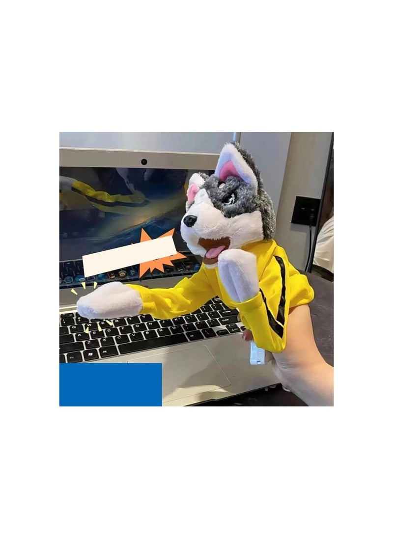 Kung Fu Dog & Husky Interactive Toy - Boxing & Tricky Hand Puppet Action, Plush Stuffed Husky with Kung Fu Gloves - Perfect Children's Game & Gift Idea!