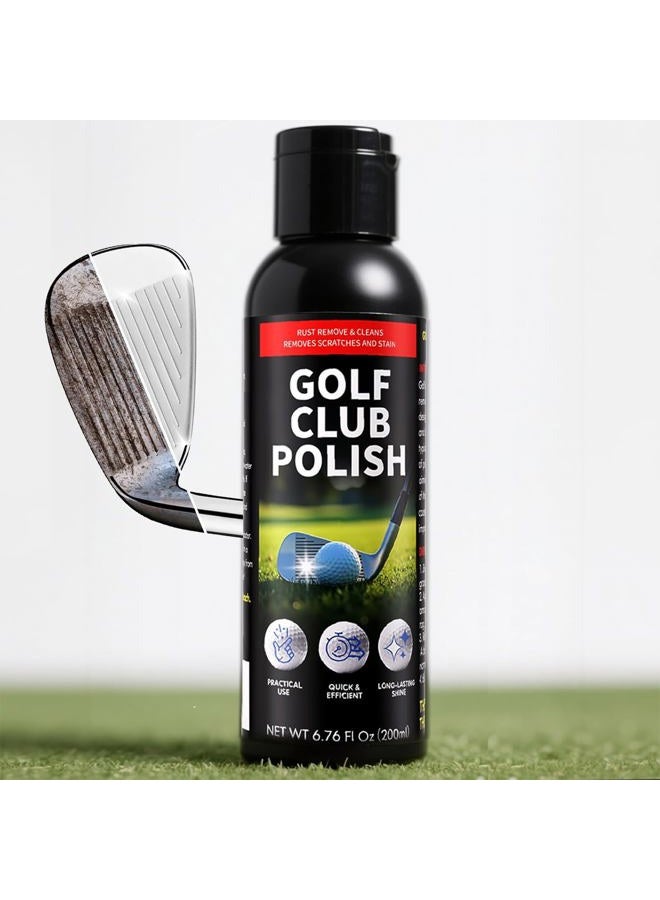 QONS Golf Club Polish Rust Remover Kit Cleaner Use For Polishing Golf Clubs Wedges And Putters,Suitable For Golf Clubs Grooves Scratch Remover,Rust,Scuff And Stain Remover,Polish Restore,8.45 FLOZ, 250ML - Image 1