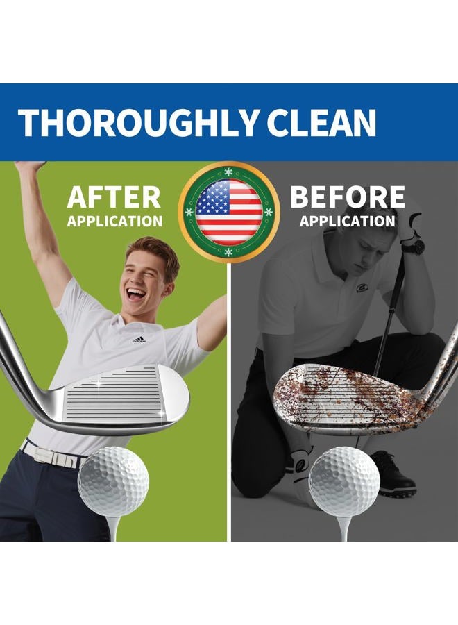 QONS Golf Club Polish Rust Remover Kit Cleaner Use For Polishing Golf Clubs Wedges And Putters,Suitable For Golf Clubs Grooves Scratch Remover,Rust,Scuff And Stain Remover,Polish Restore,8.45 FLOZ, 250ML - Image 4