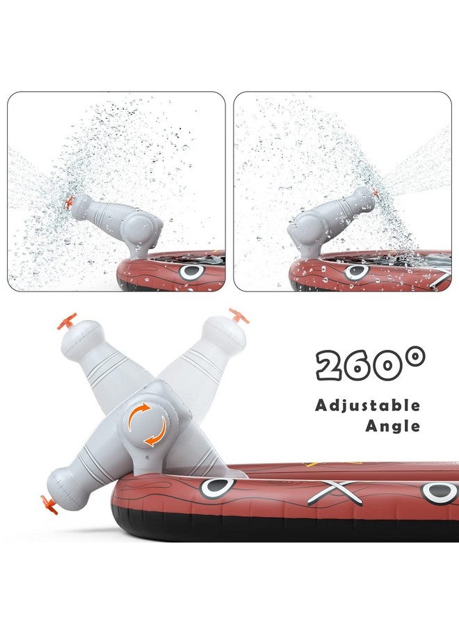 Jasonwell Inflatable Kiddie Pool Sprinkler - Splash Pad For Kids Toddler Pool Outside Children Ball Pit Pirate Ship Baby Pool Swimming Wading Pool Summer Outdoor Water Toys For Boys Girls Dogs - Image 3
