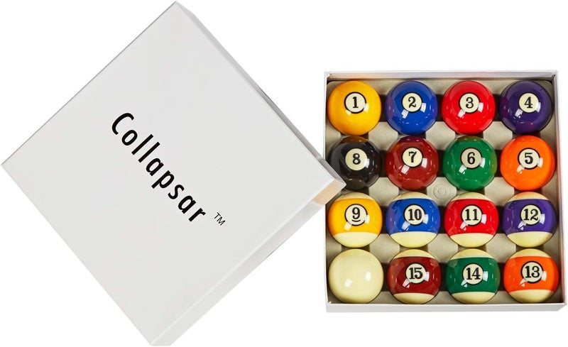 Collapsar AAA Grade Billiard Pool Ball Set,2-1/4" Regulation Size & Weight Full 16 Resin Balls(Several Styles Available) - Image 4