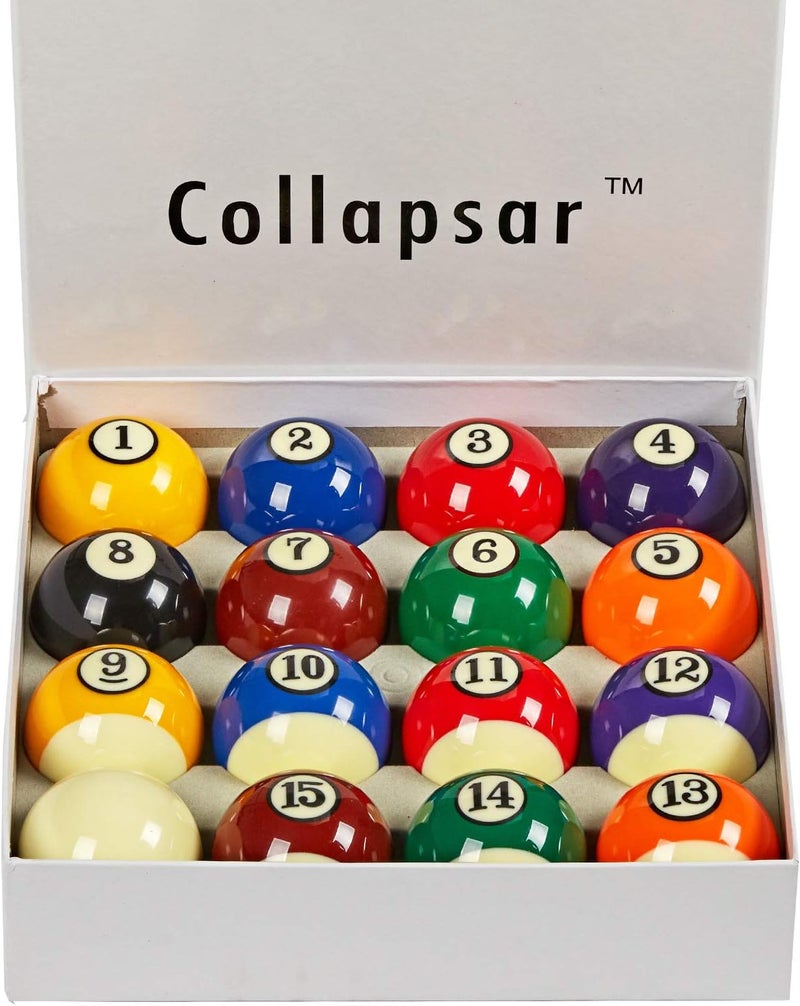 Collapsar AAA Grade Billiard Pool Ball Set,2-1/4" Regulation Size & Weight Full 16 Resin Balls(Several Styles Available) - Image 2