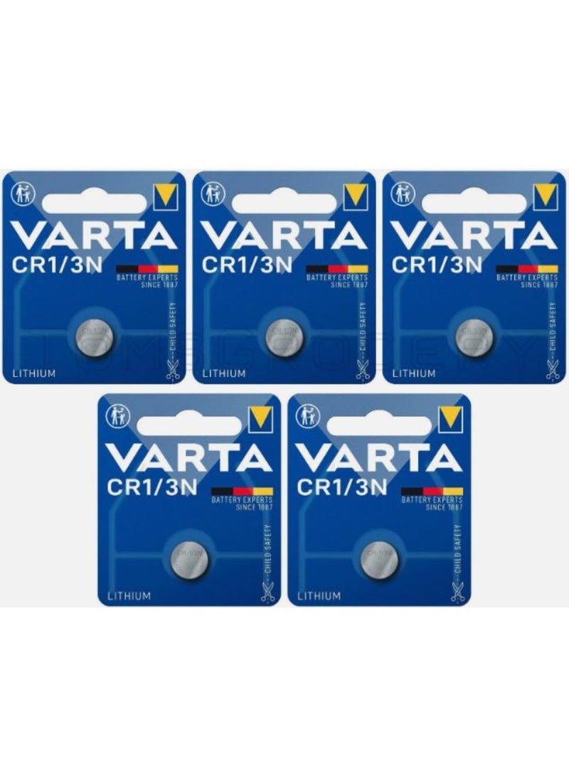VARTA CR1/3N Lithium Batteries- 5 Pieces