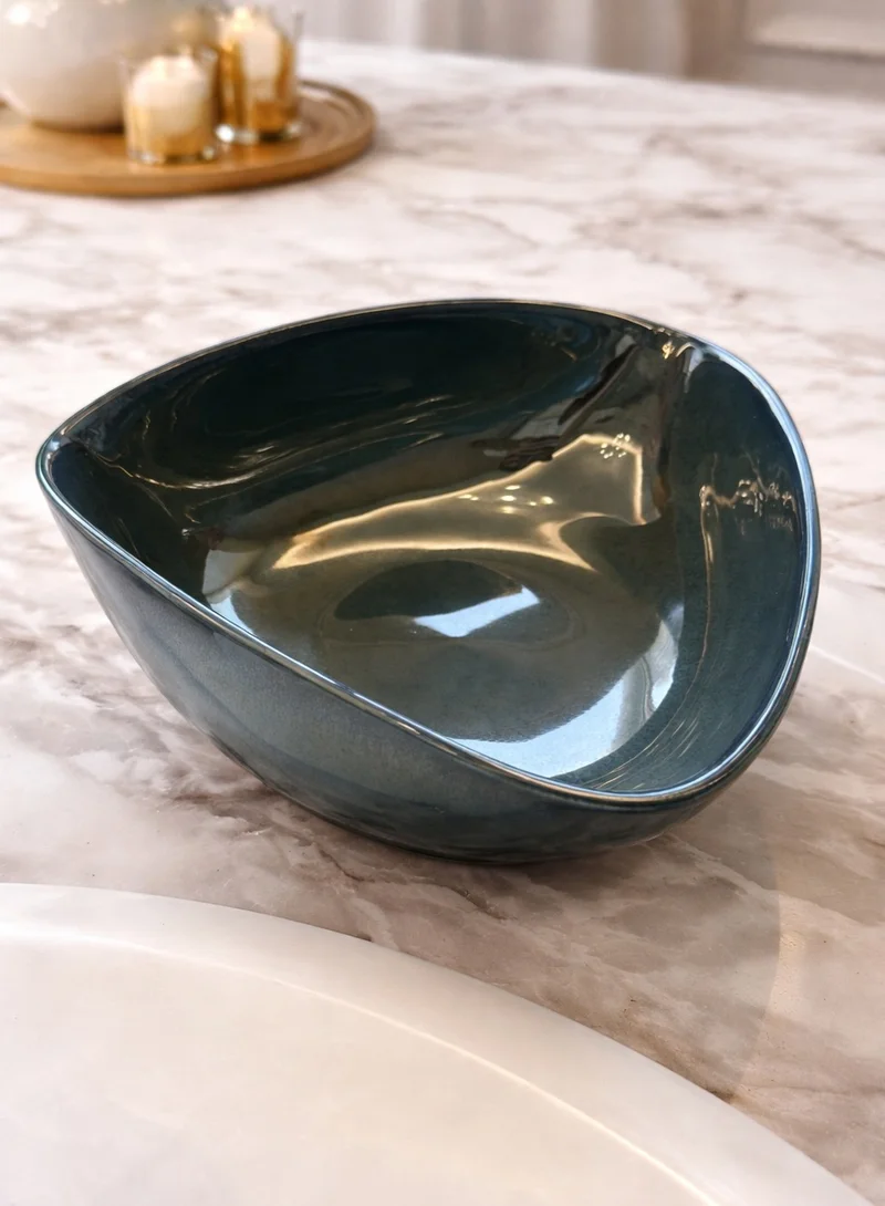 Tohfa Luxe Tohfa Luxe Sora Handmade Ceramic Bowl – Large Round Artisan Serving Bowl (26 × 11 cm)