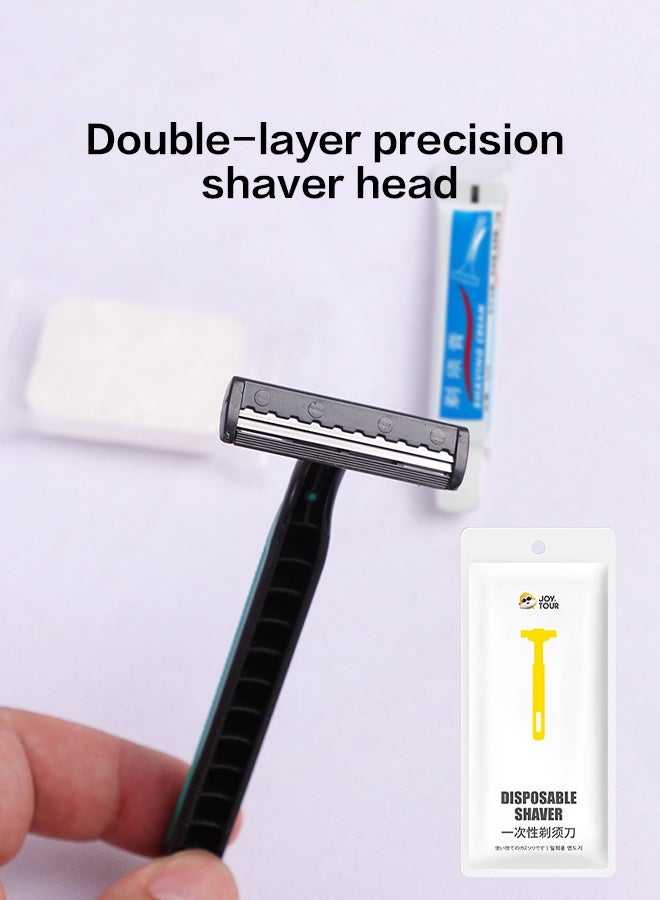 JOY TOUR 2 Sets Personal Hygiene Kit Basic Toiletry Kit, Homeless Care Package for Men, Women, Travel,  Business Include Razor, Toothbrush, Comb, Shower Cap, Care Bag - Image 4