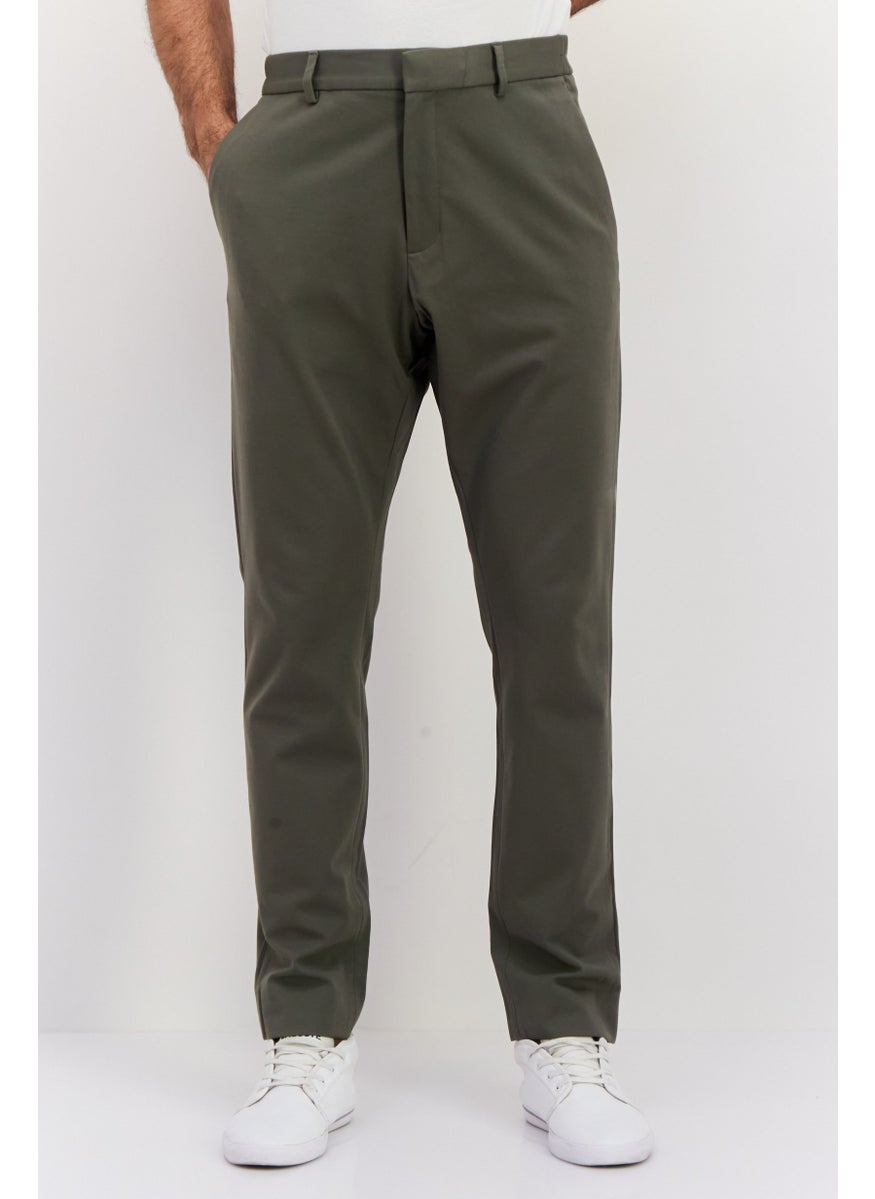 Men Regular Fit Plain Straight Leg Pants, Green - pzsku/ZC82AC6CE8BB914E31886Z/45/_/1737642524/6017feb9-8a32-41e1-8cc4-149f53bb4eec