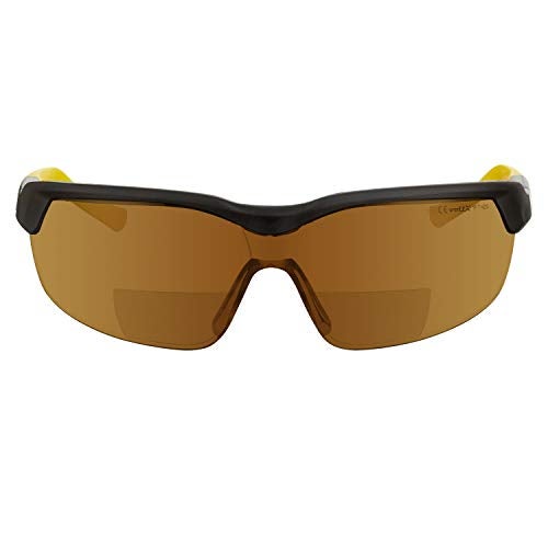 voltX GT ADJUSTABLE Bifocal Reading Safety Glasses (Brown Lens +1.5), ANSI Z87.1+ & CE EN166FT, Anti fog coated, UV400 Lens, Scratch resistant, Tilt & length adjustable earstems, clip on safety cord. - Image 1