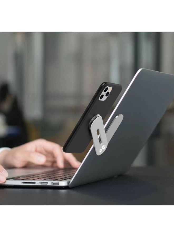 Mobile Phone Holder Aluminum Alloy Notebook Magnetic Portable Mobile Phone Holder Expansion Computer Expansion Dual-screen Metal-Color:Rose Red  - Image 1