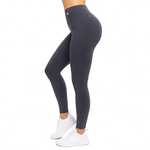 CompressionZ Womens Compression Leggings High Waisted Performance Shaping Gym Pilates Travel Yoga Workout Pants Carbon Gray XXLarge - Image 1