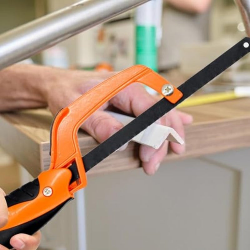 Compact Portable Hacksaw Hand Saw, Adjustable 11 Inch Saw for Cutting Metal and Wood, Durable Ergonomic DIY Tool for Workshop and Home Use - Image 5