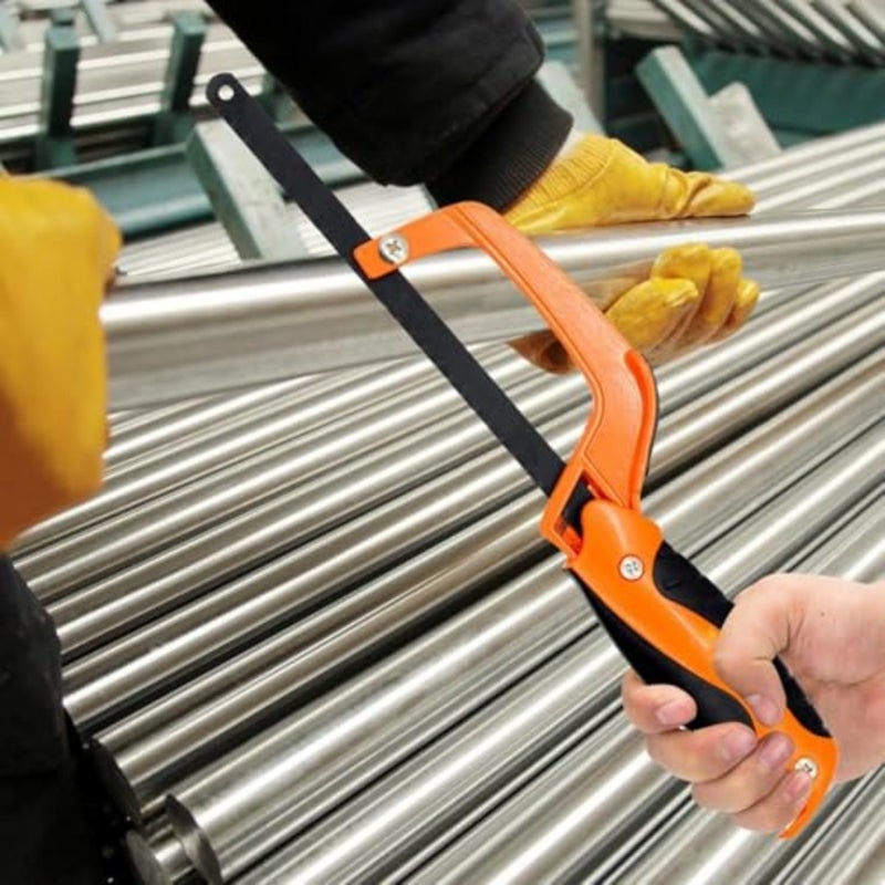 Compact Portable Hacksaw Hand Saw, Adjustable 11 Inch Saw for Cutting Metal and Wood, Durable Ergonomic DIY Tool for Workshop and Home Use - Image 4