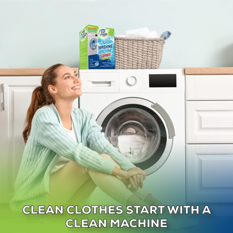 True Fresh Washing Machine Cleaner Tablets, 15 Solid Deep Cleaning Tablet, Finally Clean All Washers Machines Including HE Front Loader Top Load - Image 5