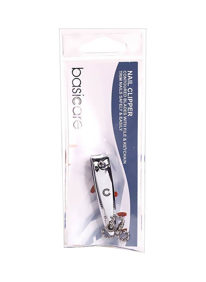 Basicare مقص أظافر مع ملف وسلسلة مفاتيح