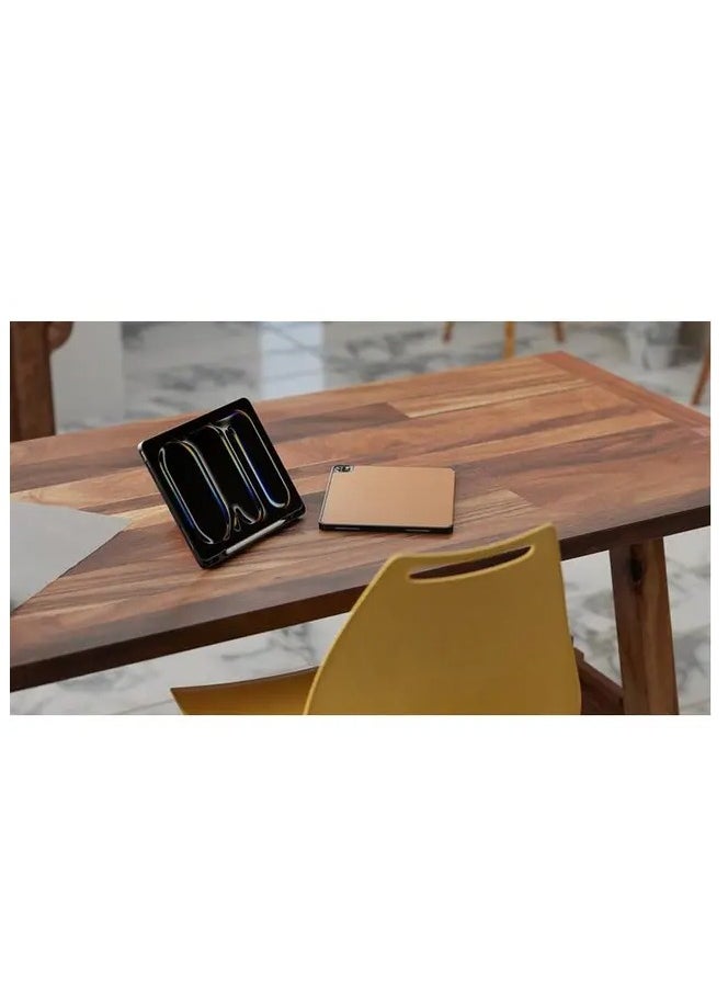 LEVELO - Elegant Hybrid Leather Case for iPad Pro 13" / Shock Absorbent / Bumper Case/ Precise Cut-Outs / Adjustable Stand Cover - Brown - Image 1