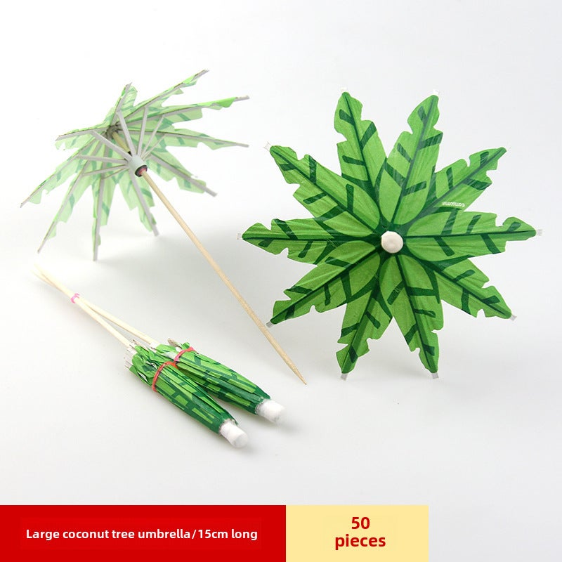 Colorful Cocktail Umbrella Picks Big coconut umbrella 15cm 