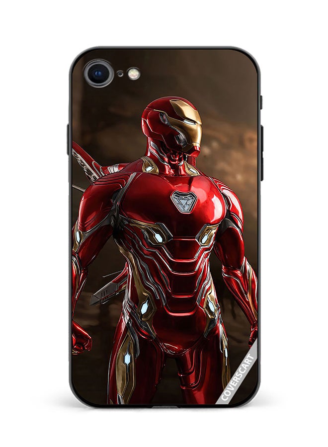 Protective Case Cover For Apple iPhone SE 2020 Iron Man Design Multicolour