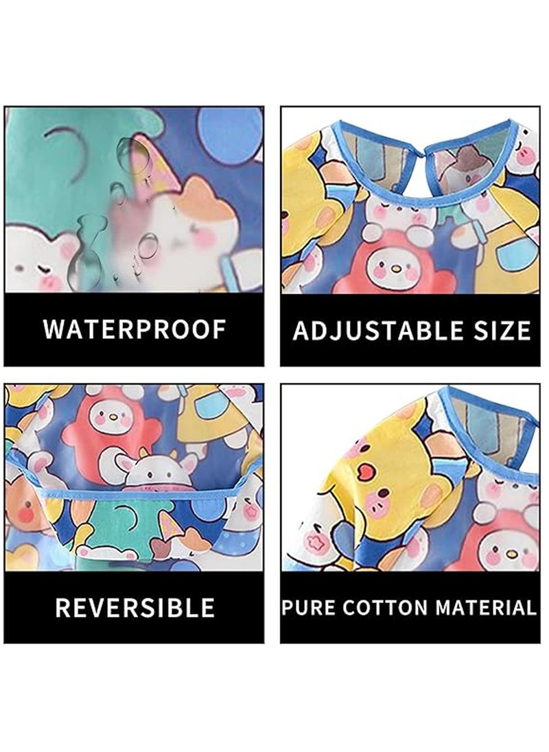Generic - Long Sleeves Baby Bibs, Waterproof Toddler Weaning Bibs, Coverall Baby Bibs for Baby Feeding, with Pocket 9-36 Months, Infants Eating and Painting - Image 1