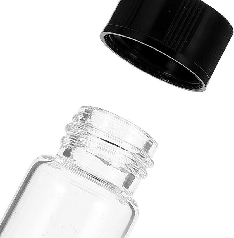 100pcs Clear Glass Vials with Screw Caps Leak Resistant for Essential Oils Storage - Image 5