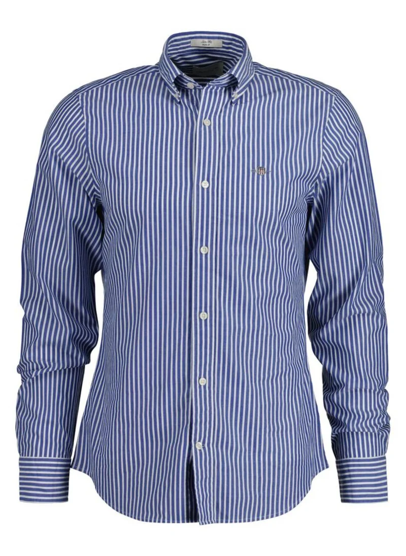 GANT Gant Slim Fit Striped Poplin Shirt