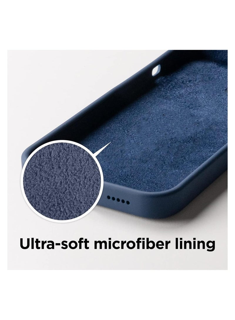 راكسوم [3 في 1] غطاء حماية لهاتف iPhone 15 Pro مع واقي شاشة من الزجاج المقوى 9H، غطاء حماية فاخر من السيليكون السائل المقاوم للصدمات، غطاء هاتف نحيف لهاتف iPhone 15 Pro (2023) (iphone 15 Pro، أزرق داكن) - Image 4