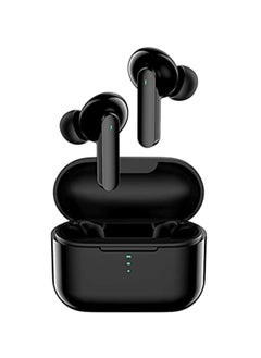 QCY T11 True Wireless Earbuds with 4 Mics Noise Cancelling, in-Ear Detection Headphones Bluetooth 5.1, Deep Bass, App Customize, Touch Control, Type-C, 35H Paytime Earphone for Workout (Black)