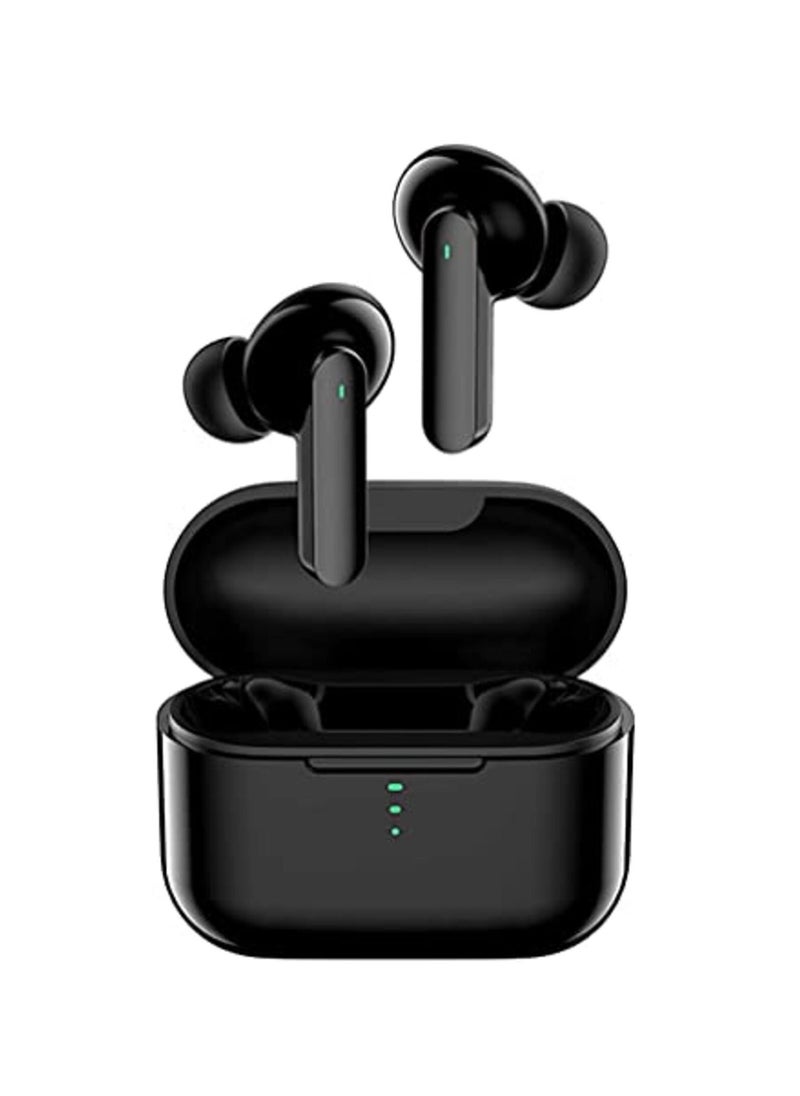 Generic - QCY T11 True Wireless Earbuds with 4 Mics Noise Cancelling, in-Ear Detection Headphones Bluetooth 5.1, Deep Bass, App Customize, Touch Control, Type-C, 35H Paytime Earphone for Workout (Black) - Image 1
