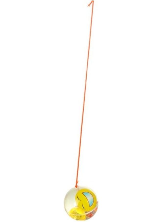 Generic - Plastic Ball with Gel, Light and Shine Inside with Rope for Kids - Transparent - Image 1